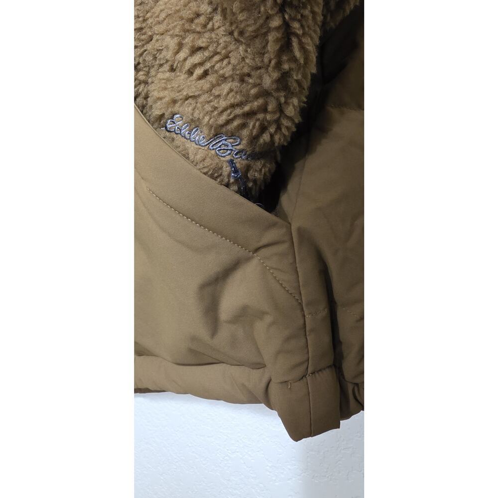 Eddie Bauer Jacket Womens Large Antique Bronze Twisp Down 650 Fill Sherpa Fleece - Picture 7 of 16